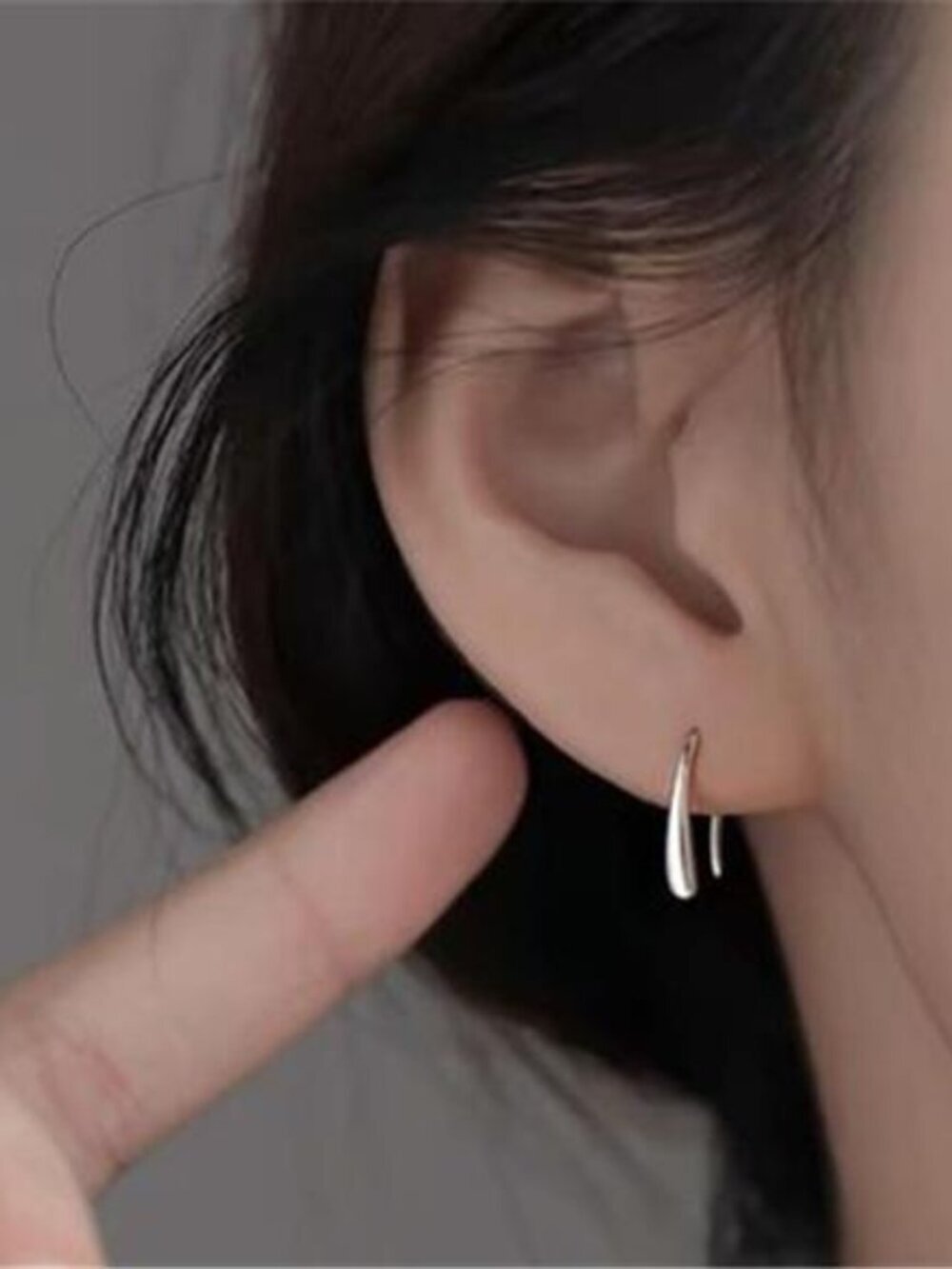 925 Sterling Silver U Shaped Earrings